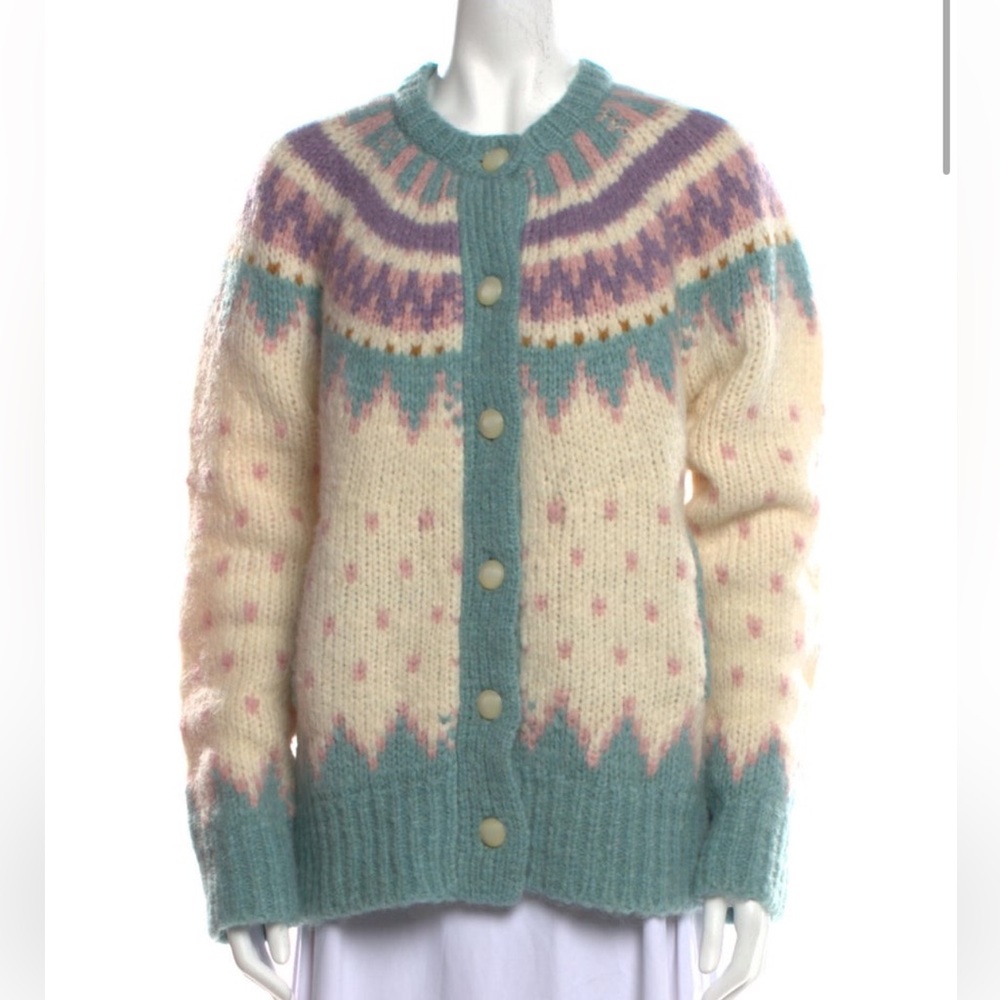 LoveShackFancy Alpaca Fair Isle Cardigan